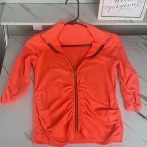 Calvin klein bright light orange performance quick dry activewear jacket NWT